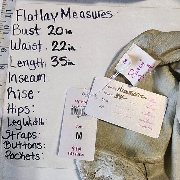 Vintage 90s pretty angel lace tan and creme shift dress - Picture 5 of 7